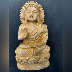 Carved Wooden Buddha Statue